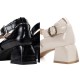 Iris Corolla Tulips Chunky Heel Shoes(Reservation/6 Colours/Full Payment Without Shipping)